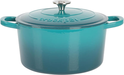 Crock-Pot 3 Quart Enameled Cast Iron Dutch Oven – Aqua [CW65]