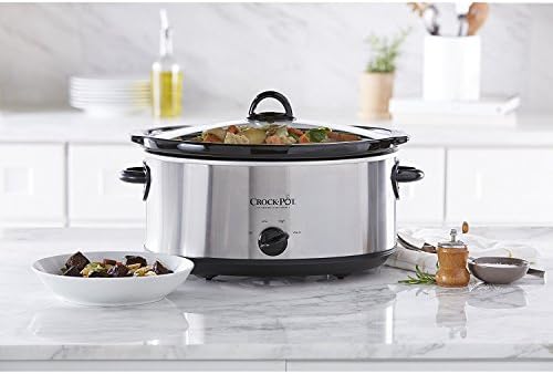 Crock-Pot 7 Quart Oval Manual Slow Cooker – Stainless Steel [UARR]