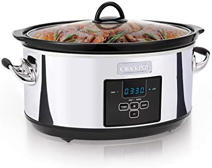 Crock-Pot 7 Quart Programmable Slow Cooker – Polished Platinum [GXAP]