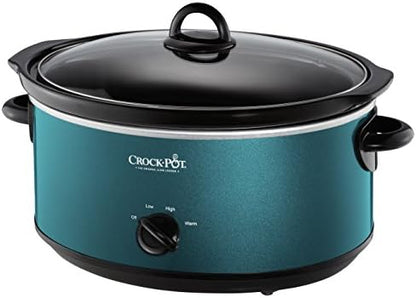Crock-Pot 7 Quart Manual Slow Cooker – Turquoise [T8U5]