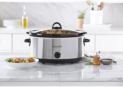 Crock-Pot 7 Quart Oval Manual Slow Cooker – Stainless Steel [UARR]