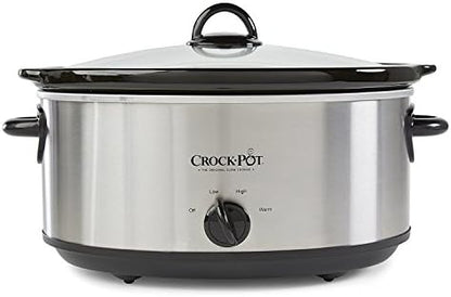 Crock-Pot 7 Quart Oval Manual Slow Cooker – Stainless Steel [UARR]