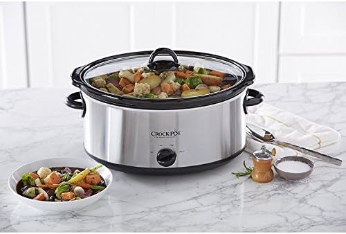 Crock-Pot 7 Quart Oval Manual Slow Cooker – Stainless Steel [UARR]