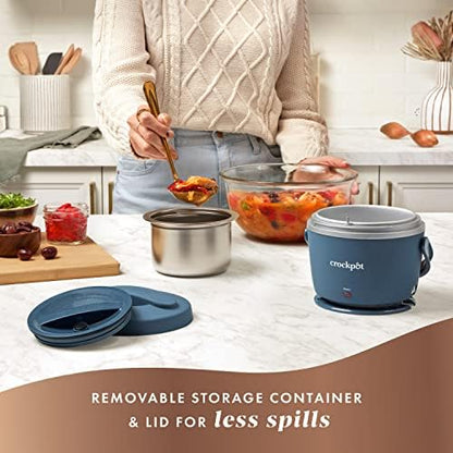 Crock-Pot Electric Lunch Box Food Warmer 20oz – Faded Blue [QKEZ]