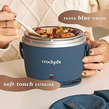 Crock-Pot Electric Lunch Box Food Warmer 20oz – Faded Blue [QKEZ]
