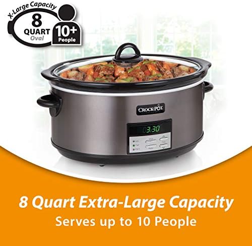 Crock-Pot 8 Quart Programmable Slow Cooker with Auto Warm [39ZP]