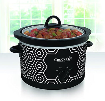 Crock-Pot 4.5 Quart Portable Slow Cooker – Black & White [MG6V]