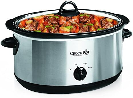 Crock-Pot 7 Quart Oval Manual Slow Cooker – Stainless Steel [UARR]
