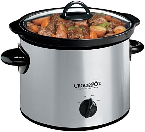 Crock-Pot 3 Quart Manual Slow Cooker – Silver [99E2]
