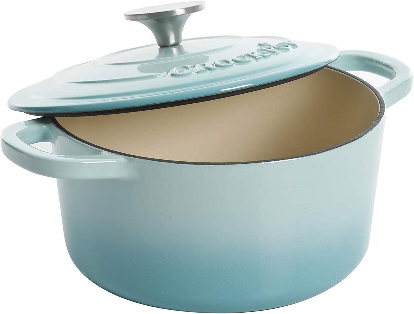 Crock-Pot 3 Quart Enameled Cast Iron Dutch Oven – Aqua [CW65]