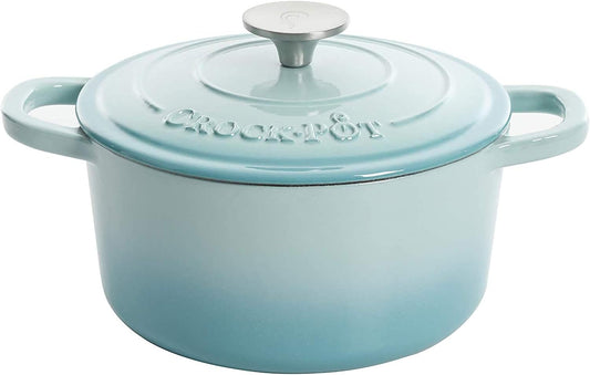 Crock-Pot 3 Quart Enameled Cast Iron Dutch Oven – Aqua [CW65]