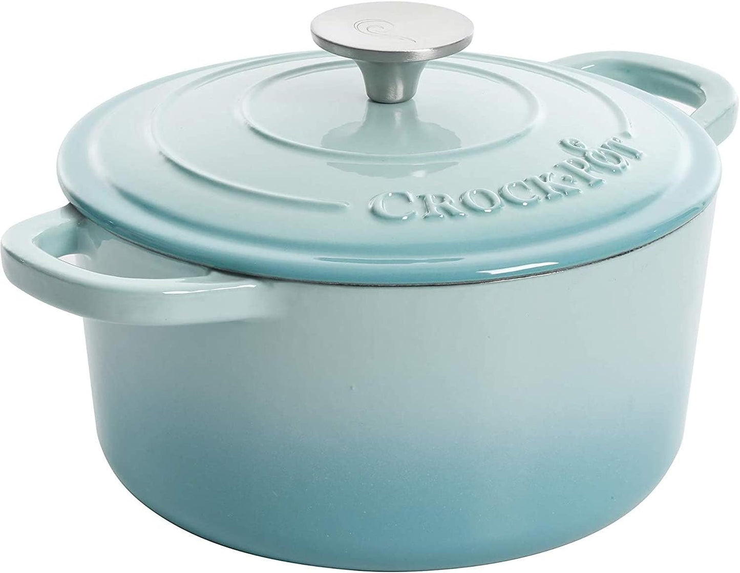 Crock-Pot 3 Quart Enameled Cast Iron Dutch Oven – Aqua [CW65]